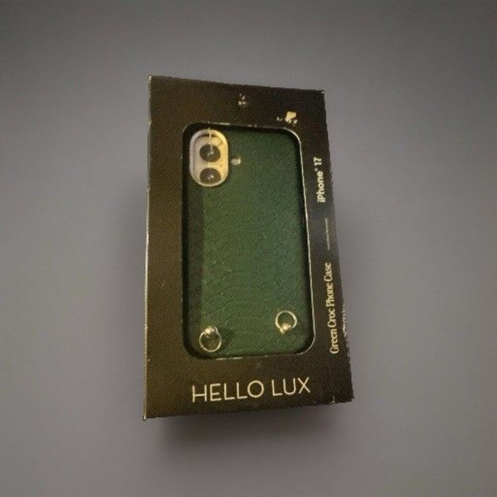 Hello Lux Green Faux Leather Croc Hard Case iPhone 11 Dual Layer Drop Protect